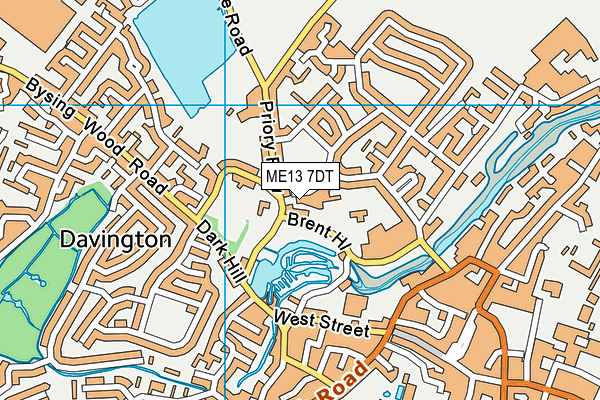 ME13 7DT map - OS VectorMap District (Ordnance Survey)