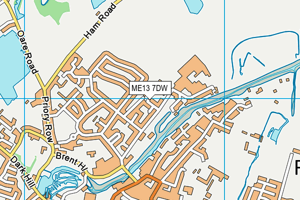 ME13 7DW map - OS VectorMap District (Ordnance Survey)