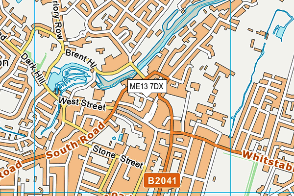 ME13 7DX map - OS VectorMap District (Ordnance Survey)