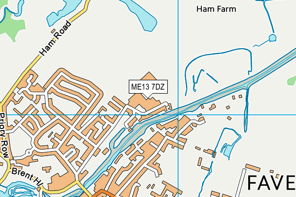 ME13 7DZ map - OS VectorMap District (Ordnance Survey)