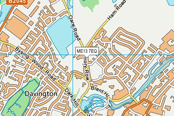 Davington Primary School map (ME13 7EQ) - OS VectorMap District (Ordnance Survey)