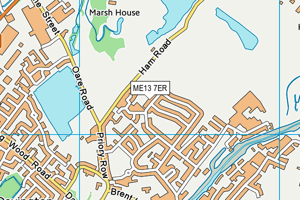 ME13 7ER map - OS VectorMap District (Ordnance Survey)