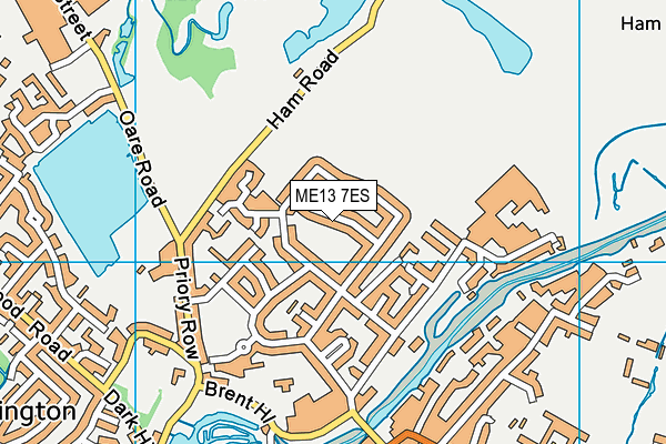 ME13 7ES map - OS VectorMap District (Ordnance Survey)