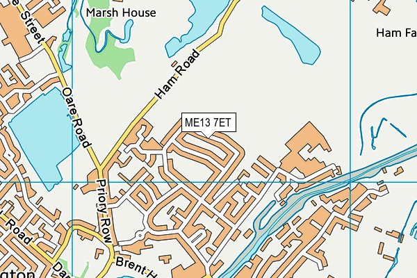 ME13 7ET map - OS VectorMap District (Ordnance Survey)