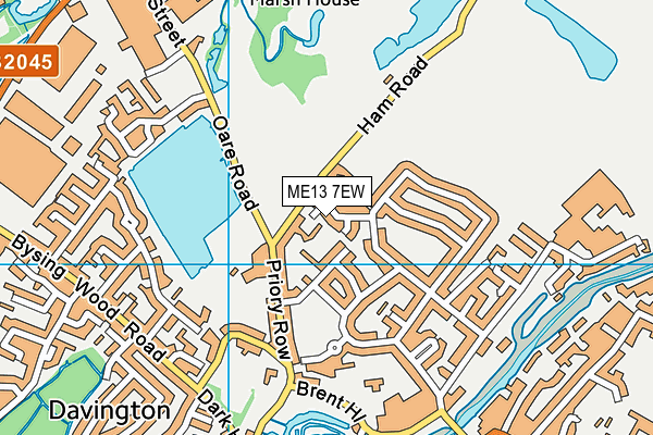 ME13 7EW map - OS VectorMap District (Ordnance Survey)