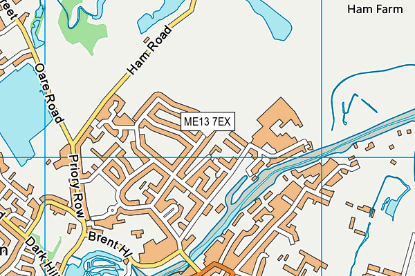 ME13 7EX map - OS VectorMap District (Ordnance Survey)