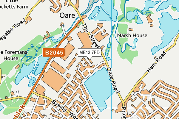 ME13 7FD map - OS VectorMap District (Ordnance Survey)