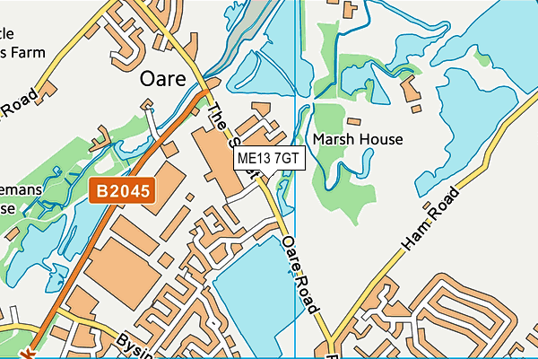 ME13 7GT map - OS VectorMap District (Ordnance Survey)