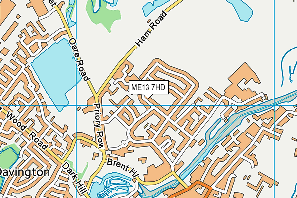 ME13 7HD map - OS VectorMap District (Ordnance Survey)