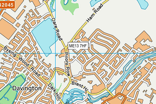 ME13 7HF map - OS VectorMap District (Ordnance Survey)