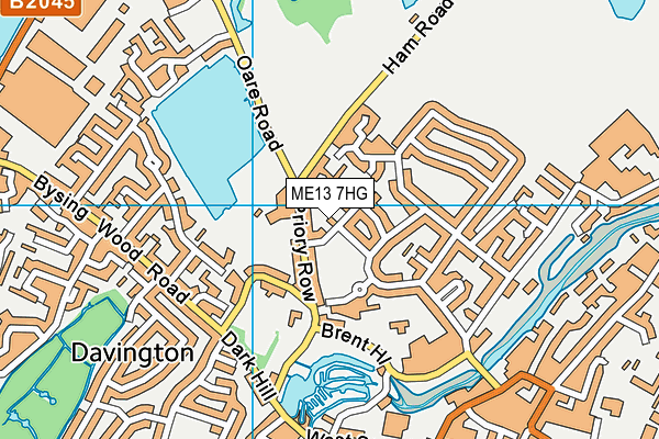 ME13 7HG map - OS VectorMap District (Ordnance Survey)