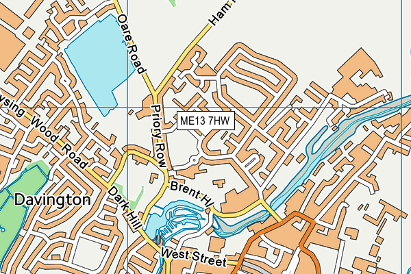 ME13 7HW map - OS VectorMap District (Ordnance Survey)