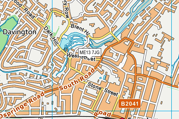 ME13 7JG map - OS VectorMap District (Ordnance Survey)
