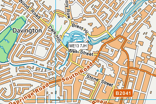 ME13 7JH map - OS VectorMap District (Ordnance Survey)