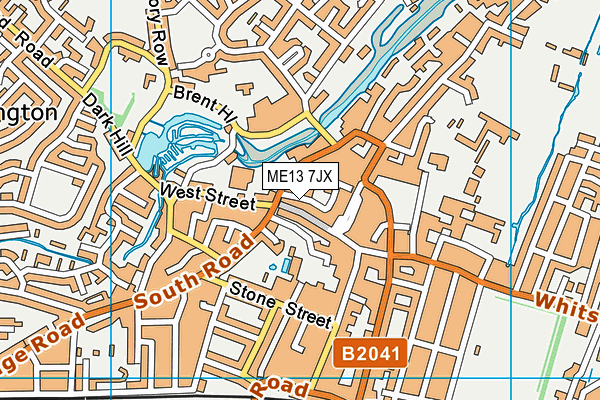 ME13 7JX map - OS VectorMap District (Ordnance Survey)