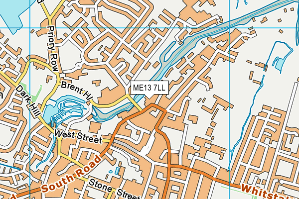ME13 7LL map - OS VectorMap District (Ordnance Survey)