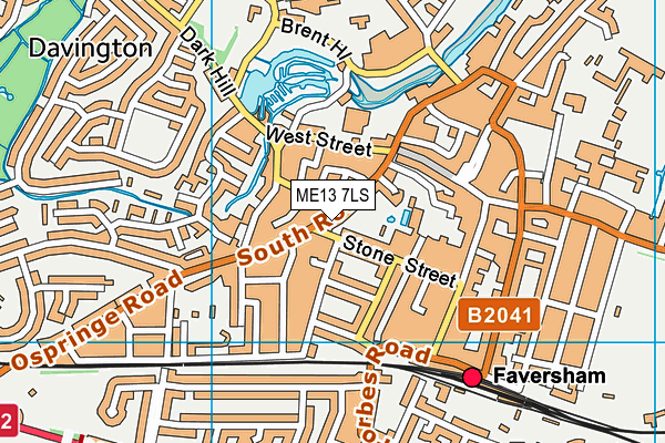 ME13 7LS map - OS VectorMap District (Ordnance Survey)