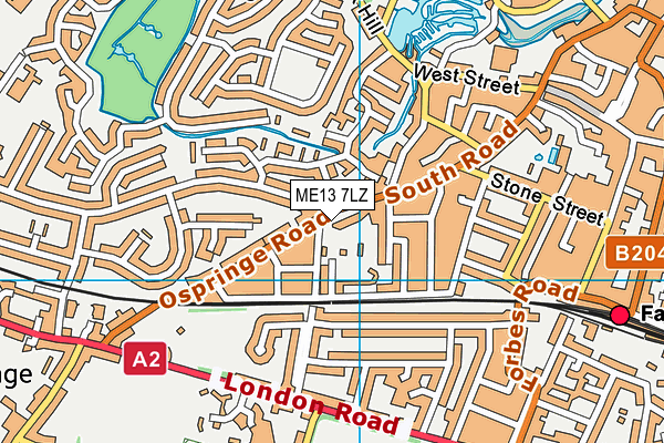 ME13 7LZ map - OS VectorMap District (Ordnance Survey)