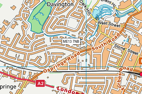 ME13 7NB map - OS VectorMap District (Ordnance Survey)