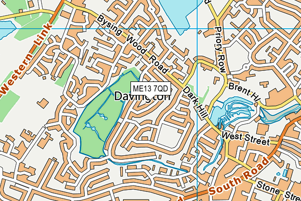 ME13 7QD map - OS VectorMap District (Ordnance Survey)