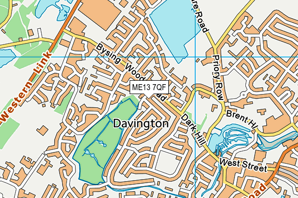 ME13 7QF map - OS VectorMap District (Ordnance Survey)