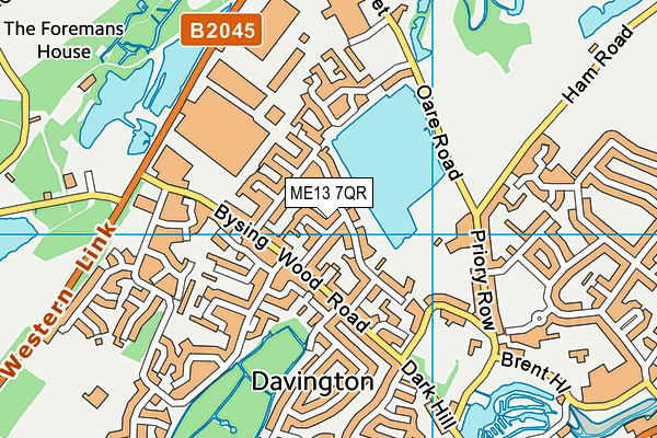 ME13 7QR map - OS VectorMap District (Ordnance Survey)
