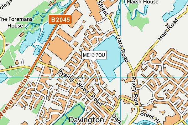 ME13 7QU map - OS VectorMap District (Ordnance Survey)