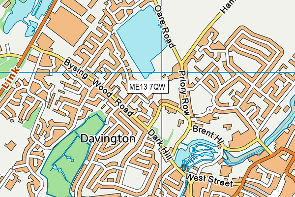 ME13 7QW map - OS VectorMap District (Ordnance Survey)