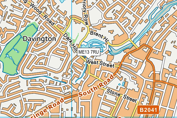 ME13 7RU map - OS VectorMap District (Ordnance Survey)