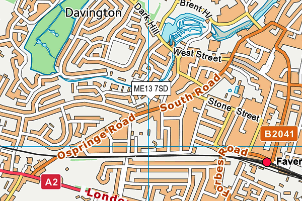 ME13 7SD map - OS VectorMap District (Ordnance Survey)