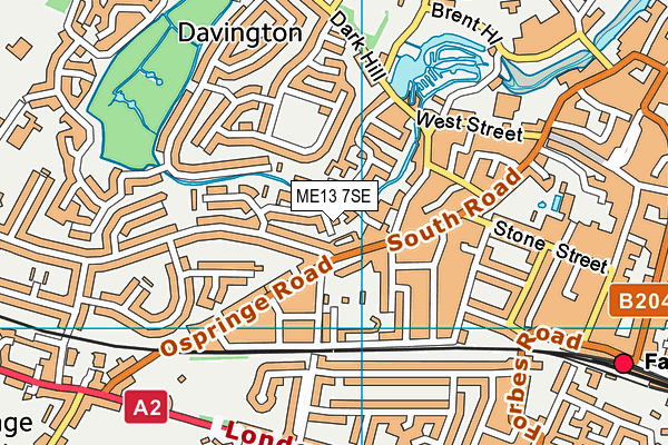 ME13 7SE map - OS VectorMap District (Ordnance Survey)