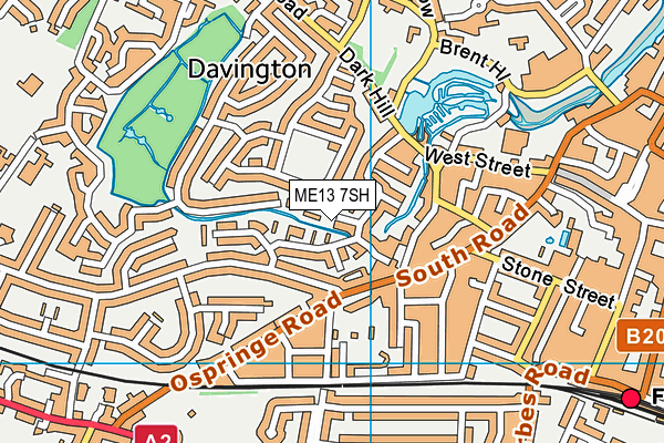 ME13 7SH map - OS VectorMap District (Ordnance Survey)