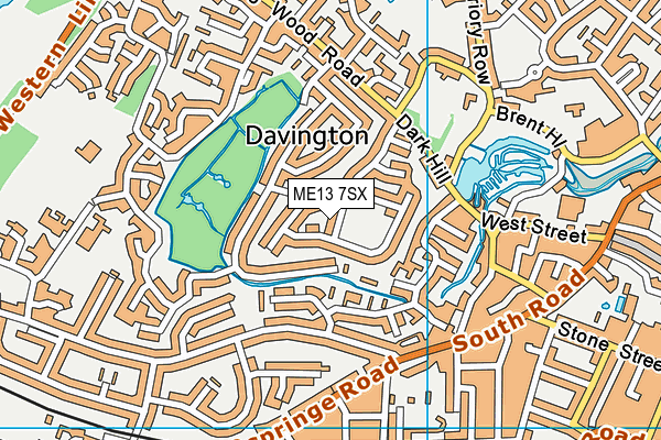 ME13 7SX map - OS VectorMap District (Ordnance Survey)