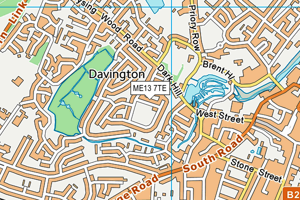 Davington Priory Cricket Club map (ME13 7TE) - OS VectorMap District (Ordnance Survey)