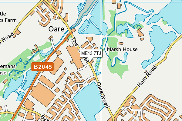 ME13 7TJ map - OS VectorMap District (Ordnance Survey)