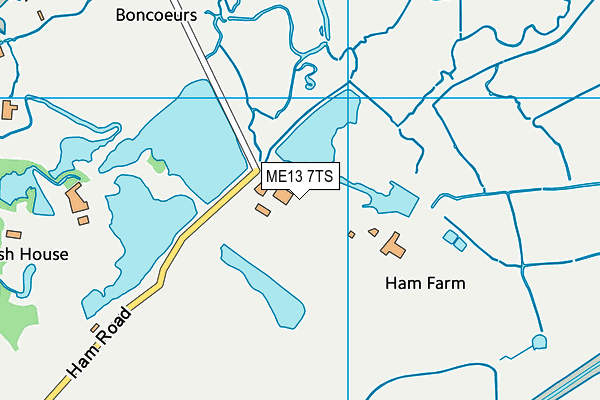 ME13 7TS map - OS VectorMap District (Ordnance Survey)