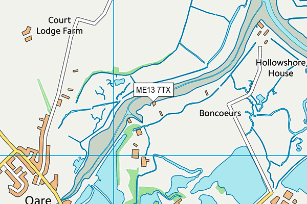 ME13 7TX map - OS VectorMap District (Ordnance Survey)