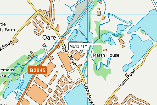 ME13 7TY map - OS VectorMap District (Ordnance Survey)