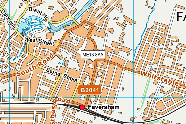 ME13 8AA map - OS VectorMap District (Ordnance Survey)