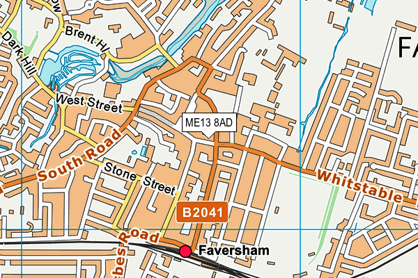 ME13 8AD map - OS VectorMap District (Ordnance Survey)