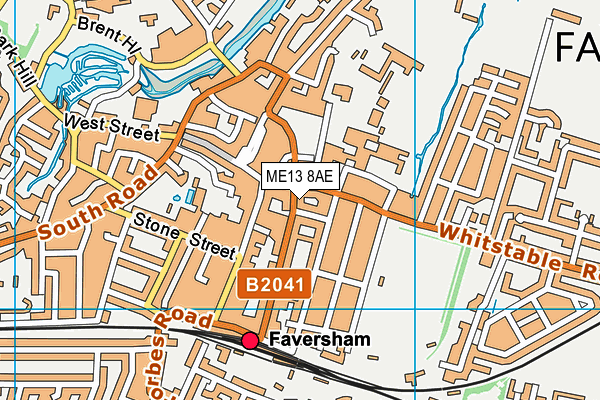 ME13 8AE map - OS VectorMap District (Ordnance Survey)