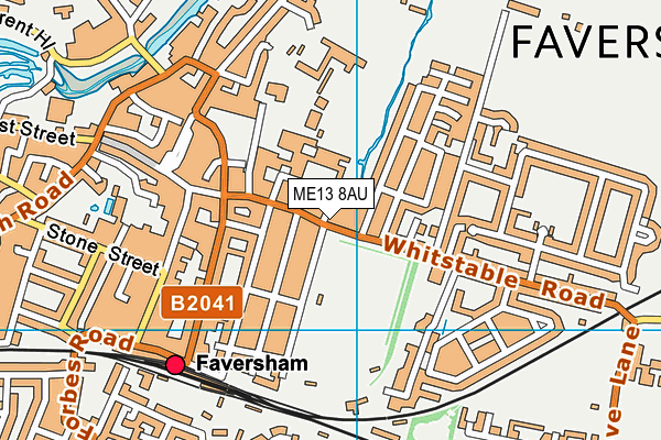 ME13 8AU map - OS VectorMap District (Ordnance Survey)