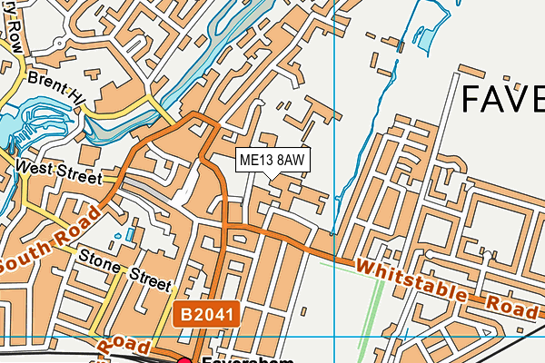 ME13 8AW map - OS VectorMap District (Ordnance Survey)