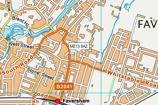 ME13 8AZ map - OS VectorMap District (Ordnance Survey)