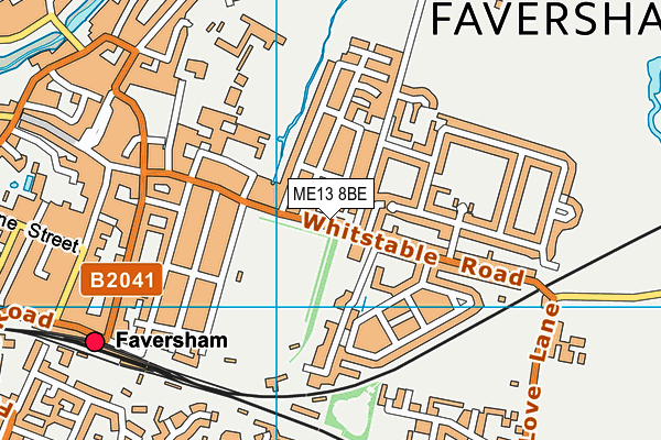 ME13 8BE map - OS VectorMap District (Ordnance Survey)