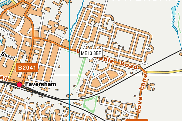 ME13 8BF map - OS VectorMap District (Ordnance Survey)