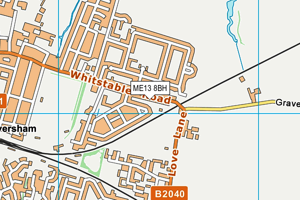 ME13 8BH map - OS VectorMap District (Ordnance Survey)