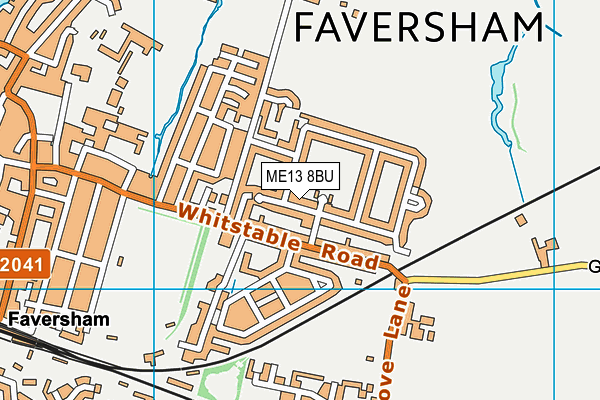 ME13 8BU map - OS VectorMap District (Ordnance Survey)