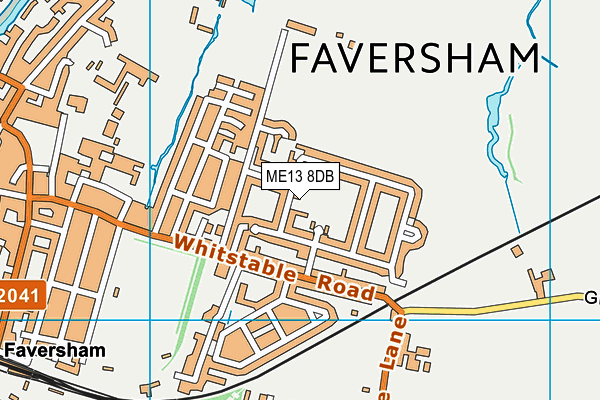 ME13 8DB map - OS VectorMap District (Ordnance Survey)