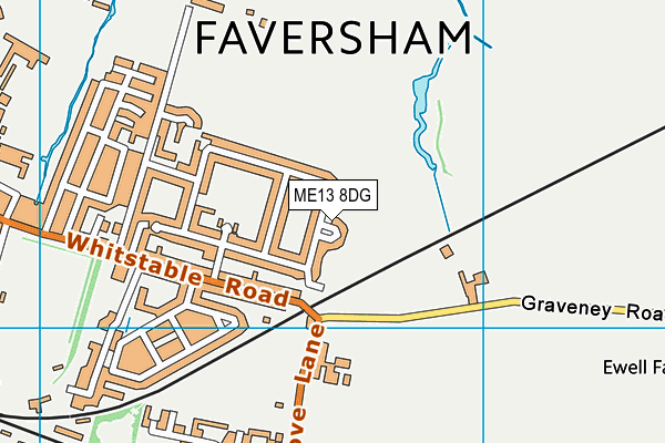 ME13 8DG map - OS VectorMap District (Ordnance Survey)